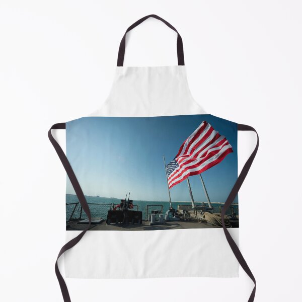 Item preview, STK108997M-The American flag flies at half-mast in honor of 9/11 aboard USS Arleigh Burke. designed and sold by StocktrekImages.
