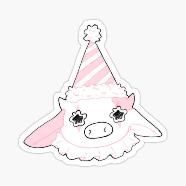 Fancy Strawberry Cow | Sticker