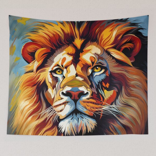Aperçu de l'œuvre Portrait de lion, art généré par Ai créée et vendue par ACC .