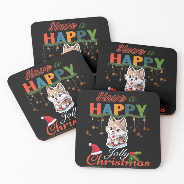 Item preview, Happy Jolly Christmas Sled Husky designed and sold by Journey-North.
