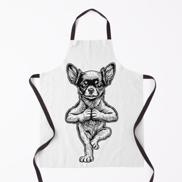 Aperçu de l'œuvre Chihuahua Yoga Chien Chiot Chiens drôles Asana Tree Pose créée et vendue par GrandeDuc.