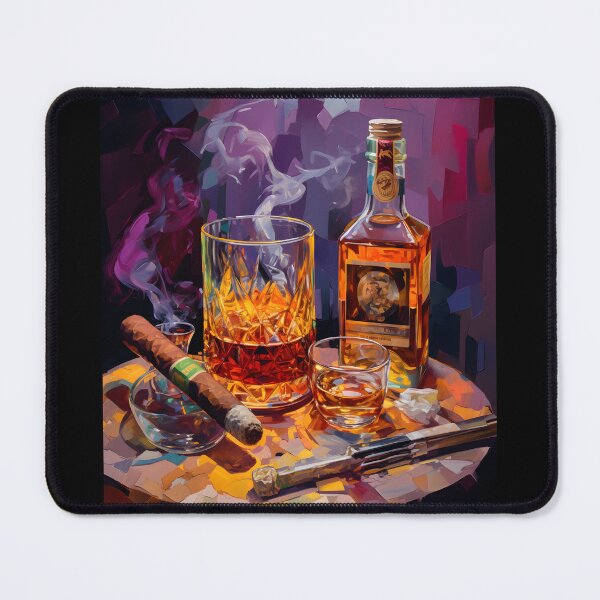 Item preview, Abstract Whiskey Art- Expressive Brushstrokes and Surreal Harmonies designed and sold by OlfactoART Studio.