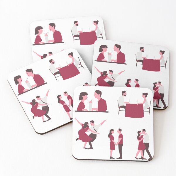 Item preview, Illustration of a couple of lovers on fun dates designed and sold by huape.