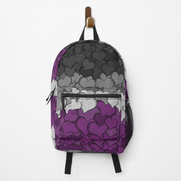 Item preview, Overlapping Hearts in Asexual Pride Flag Colors designed and sold by LiveLoudGraphic.