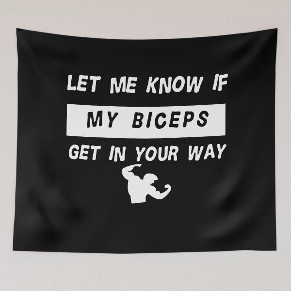 Item preview, Let Me Know If My Biceps Get In Your Way Funny T-Shirt designed and sold by Noussairox.