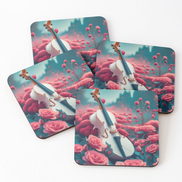 Artikelvorschau, Weiße Geige auf Blumenwiese entworfen und verkauft von Mas-Fashion-Cr.