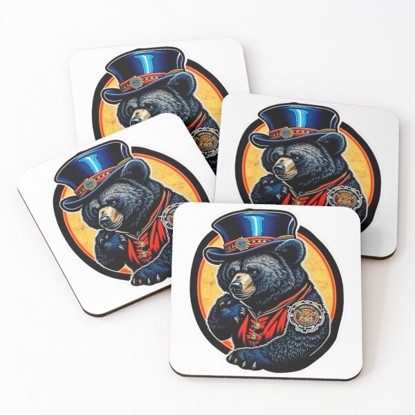 Item preview, The rococopunk American black bear sticker designed and sold by spoo-art.