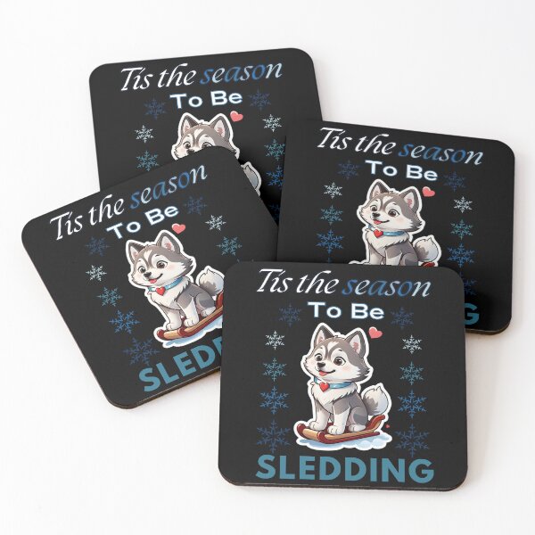 Item preview, Tis the Season to be Sledding Husky designed and sold by Journey-North.