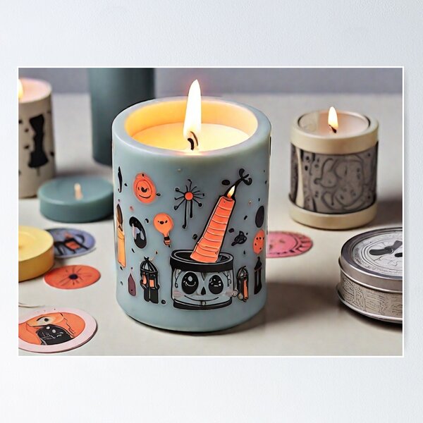 Solo Melting Wax Flickering Candle | Poster