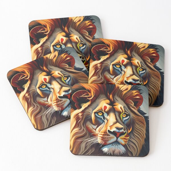 Aperçu de l'œuvre Portrait de lion, art généré par Ai créée et vendue par ACC .