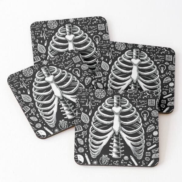 Item preview, Scientific Chalkboard Skeleton Ribs designed and sold by Promptified.