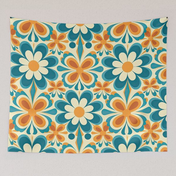 Item preview, 70s Inspired Floral Pattern designed and sold by Lily-and-Lyle.