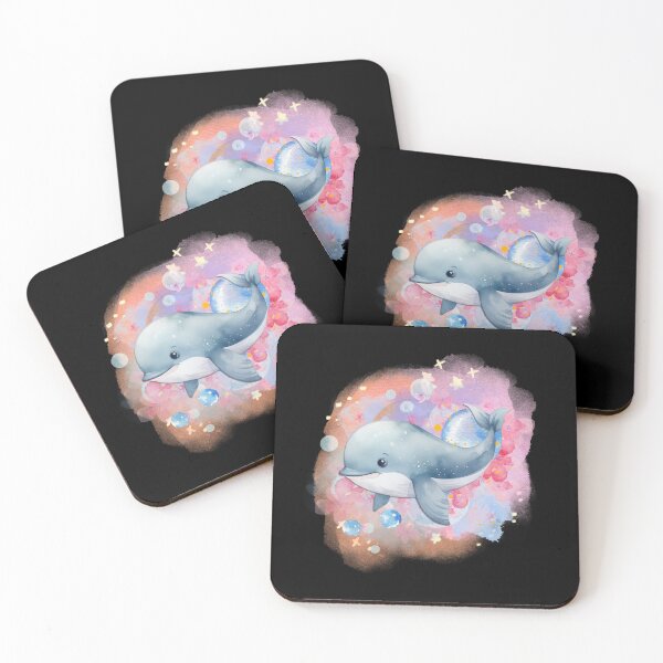 Item preview, Grey Beluga Whale Cute Watercolor Illustration designed and sold by kuremureDesign.