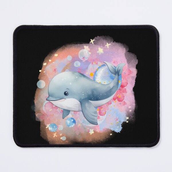 Item preview, Grey Beluga Whale Cute Watercolor Illustration designed and sold by kuremureDesign.