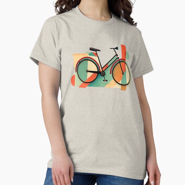 Item preview, Classic road bike, vintage, cartoon colorful style art. designed and sold by Pedal Canvas.