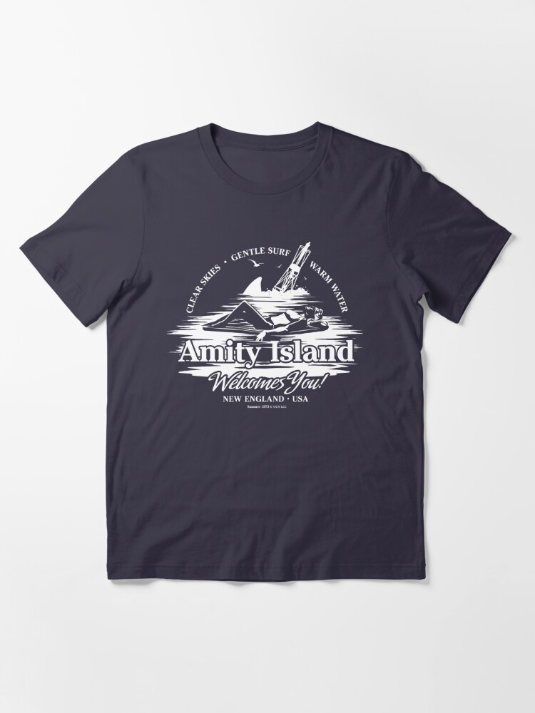 Jaws (1975) Amity Island Welcomes You! (Variation) Essential T-Shirt for  Sale by Candywrap Studio®