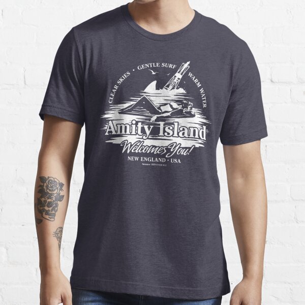 Jaws - Quint’s Shark Fishing (Bay Harbor Skull Moon) Jaws (1975) Essential T-Shirt | Redbubble