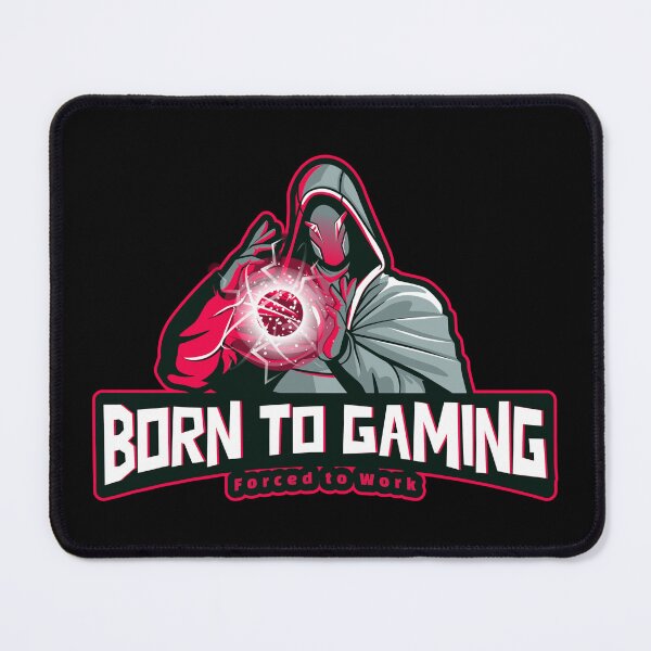 Item preview, Born to Gaming Forced to Work funny gaming designed and sold by Louise Bastard.