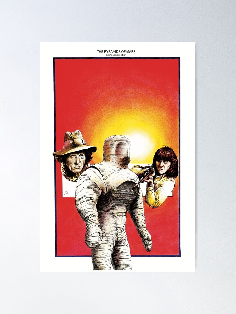 Thumbnail 2 of 3, Poster, The 4th Doctor and the Pyramids of Mars designed and sold by House of Achilleos.