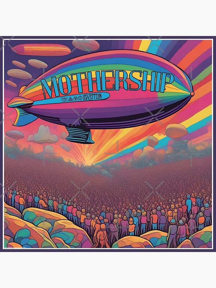 Retro Art Psychedelic Led Mothership