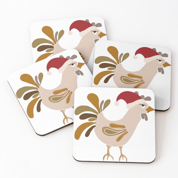 Item preview, Funny Christmas chicken legs chicken artwork designed and sold by SurfPixieArt.