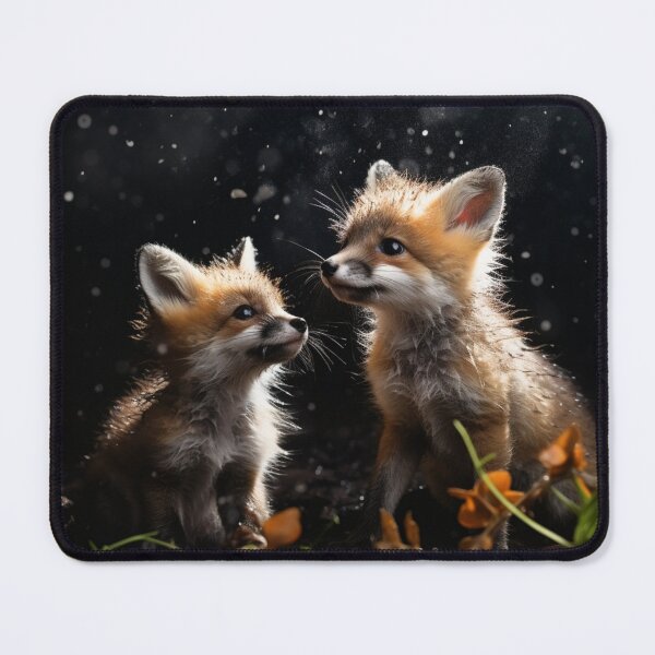 Item preview, Fox Cubs Playing In Dry Grass Canvas  designed and sold by CustomCoolStuff.