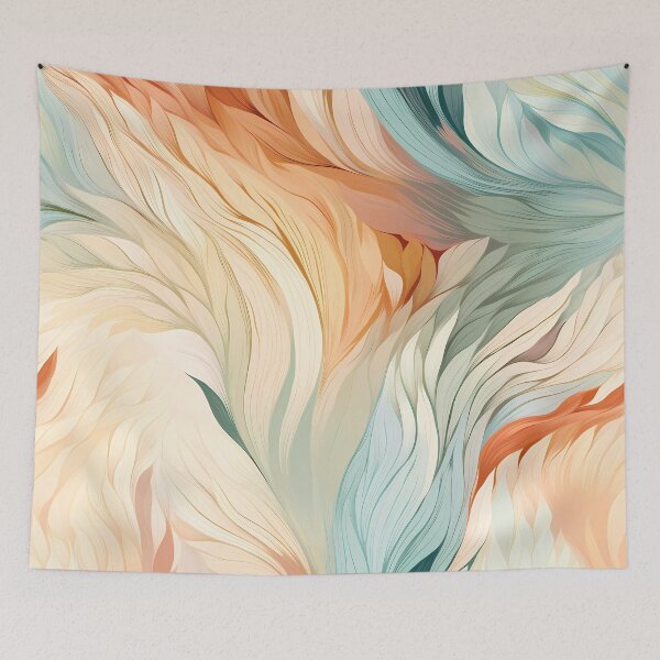 Item preview, Soft blue and peach fur texture designed and sold by the99thstudio.