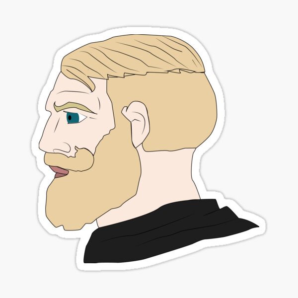 Giga Chad meme  Sticker for Sale by zaklawson24