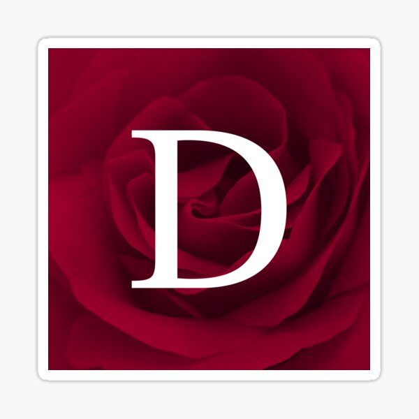 Artikel-Vorschau von Burgunder-Rosen-Monogramm D, designt und verkauft von rewstudio.
