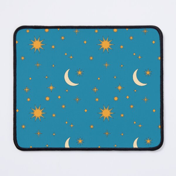 Item preview, Retro Celestial Pattern 01 - Blue designed and sold by Megs Lang.