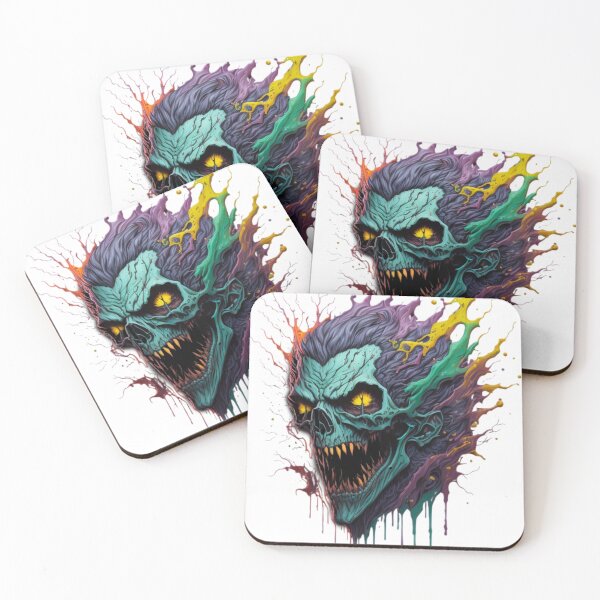 Item preview, Spooky colorful Halloween zombie designed and sold by AlejaJorgeShop.