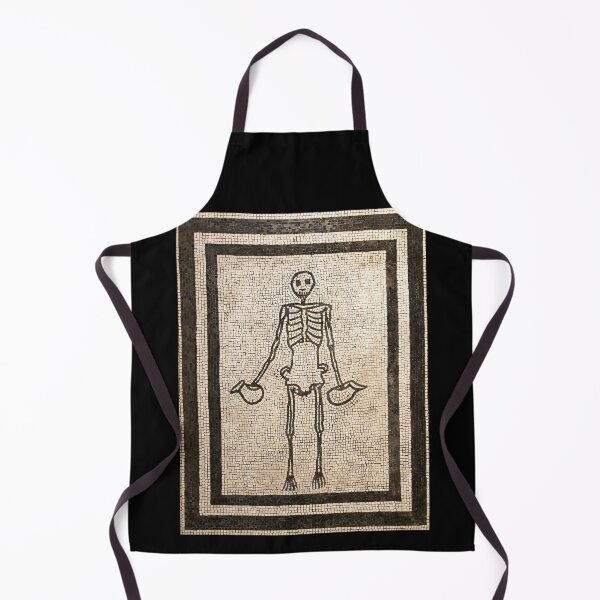 Item preview, Roman mosaic from Pompeii showing a grinning skeleton holding wine jugs designed and sold by OptimoPrincipi Roman Coins.