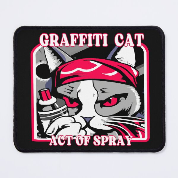 Item preview, Graffiti cat act of spray designed and sold by Eolithic.