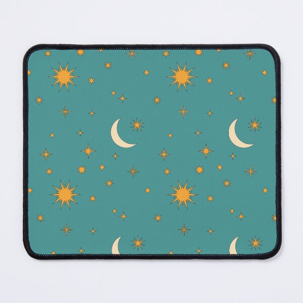 Item preview, Retro Celestial Pattern 01 - Turquoise designed and sold by Megs Lang.
