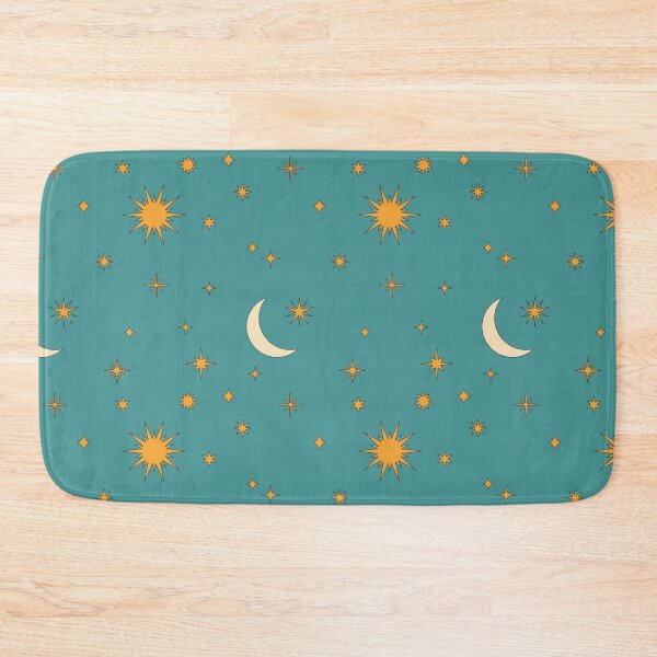 Item preview, Retro Celestial Pattern 01 - Turquoise designed and sold by Megs Lang.