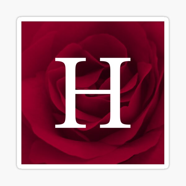 Artikel-Vorschau von Burgunder-Rosen-Monogramm H, designt und verkauft von rewstudio.