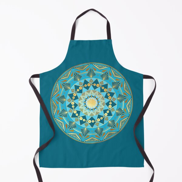 Aperçu de l'œuvre Mandala bleu or créée et vendue par CreaTwinkles.