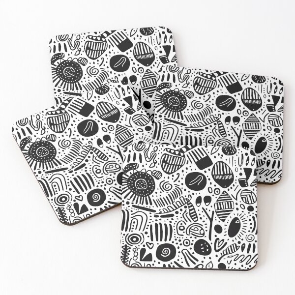Item preview, Abstract doodles - Black on White designed and sold by the99thstudio.