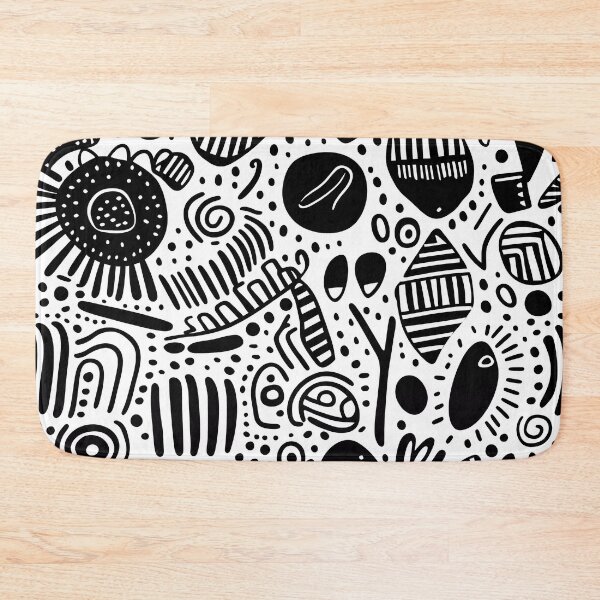 Item preview, Abstract doodles - Black on White designed and sold by the99thstudio.