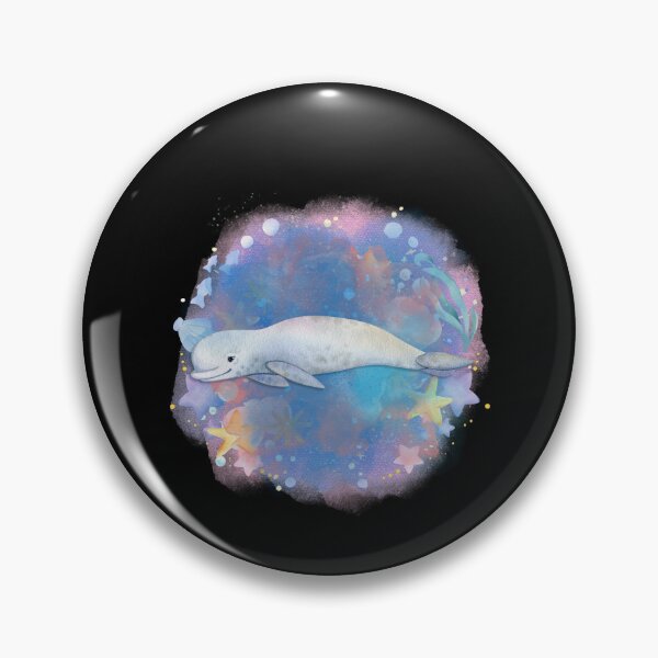 Item preview, White Beluga Whale Watercolor designed and sold by kuremureDesign.