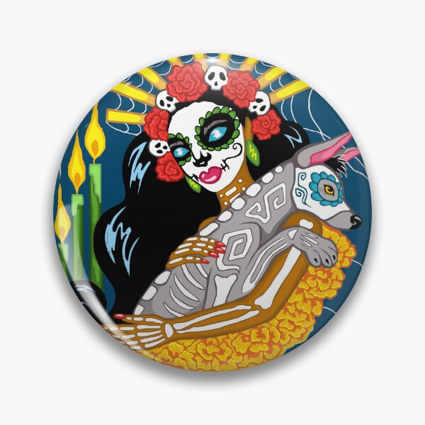 Item preview, Catrina and Xoloitzcuintle designed and sold by TsapunDariaArt.