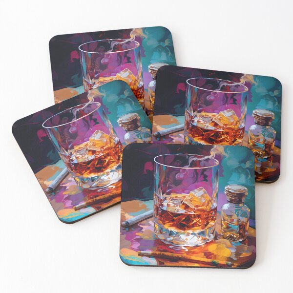 Artikelvorschau, Ausdrucksstarke Pinselstriche und surreale Harmonie in der abstrakten Whisky-Kunst entworfen und verkauft von OlfactoART Studio.