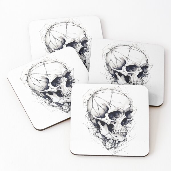 Item preview, Geometric White Skull Design designed and sold by Osa-Store.