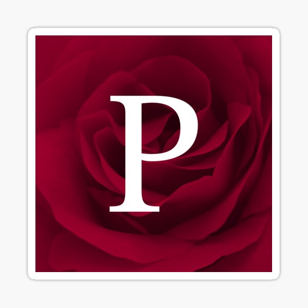 Artikel-Vorschau von Burgunder-Rosen-Monogramm P, designt und verkauft von rewstudio.