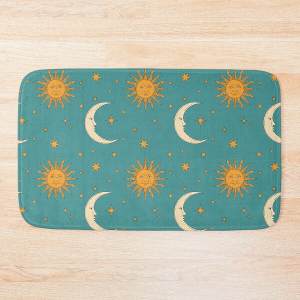 Item preview, Retro Celestial Pattern 02 - Turquoise designed and sold by Megs Lang.