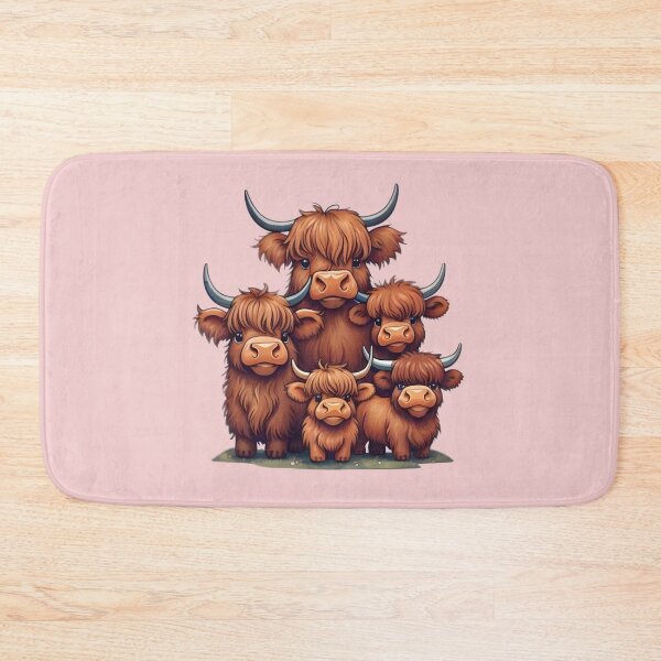 Item preview, Scottish Highland cow family designed and sold by Nolan6.