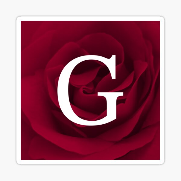Artikel-Vorschau von Burgunder-Rosen-Monogramm G, designt und verkauft von rewstudio.