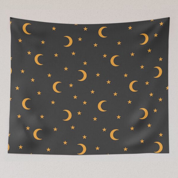 Item preview, Retro Celestial Pattern 03 - Black designed and sold by Megs Lang.