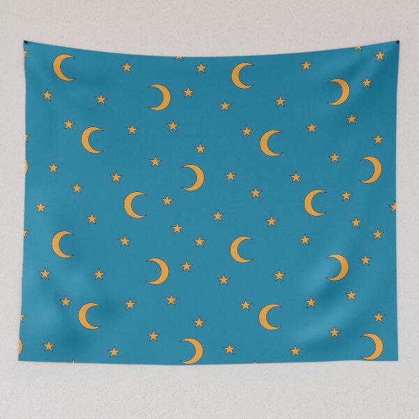 Item preview, Retro Celestial Pattern 03 - Blue designed and sold by Megs Lang.