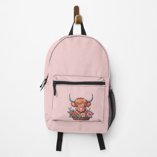 Item preview, Scottish Highland cow inside floral basket designed and sold by Nolan6.